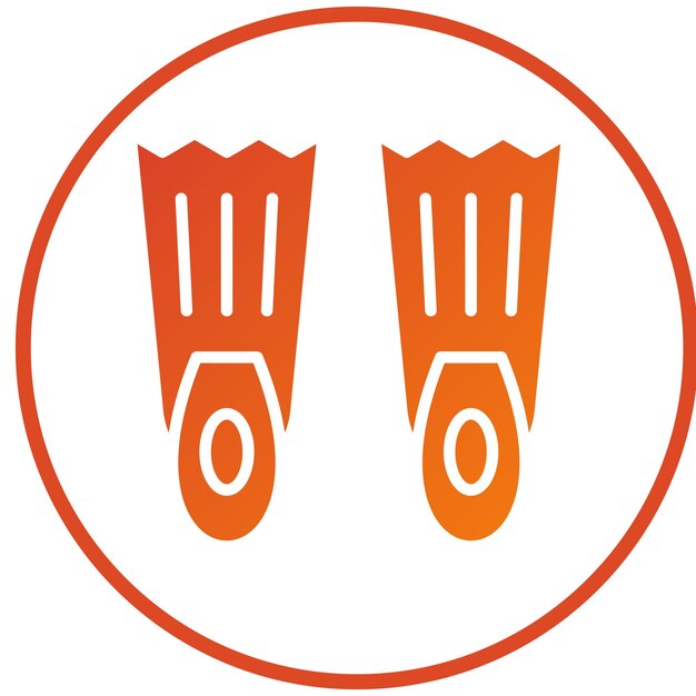 Estilo del icono de las aletas de diseño vectorial