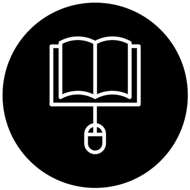 Estilo de icono de alfabetización digital de diseño vectorial