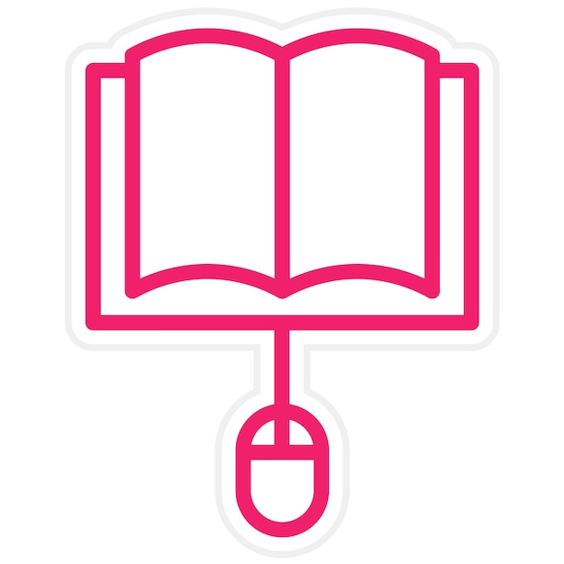 Estilo de icono de alfabetización digital de diseño vectorial