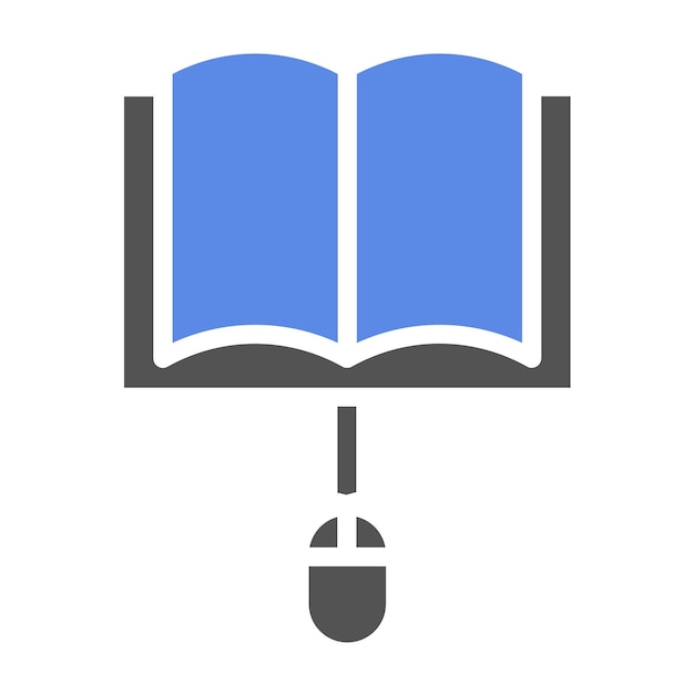 Estilo de icono de alfabetización digital de diseño vectorial
