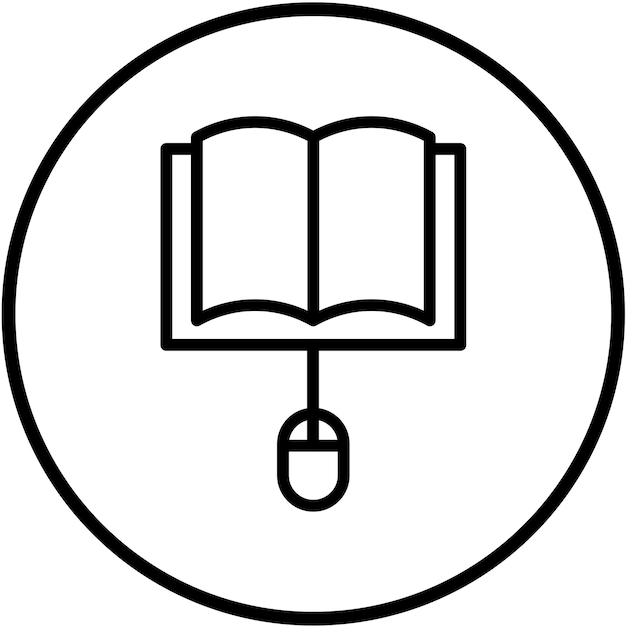 Estilo de icono de alfabetización digital de diseño vectorial