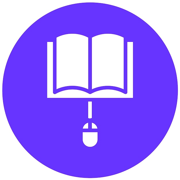 Estilo de icono de alfabetización digital de diseño vectorial