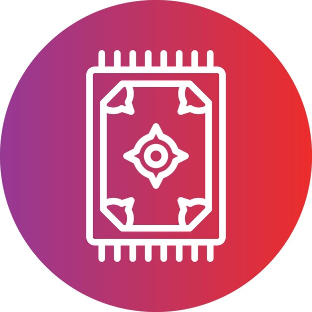 Estilo de icono de alfombra de diseño vectorial