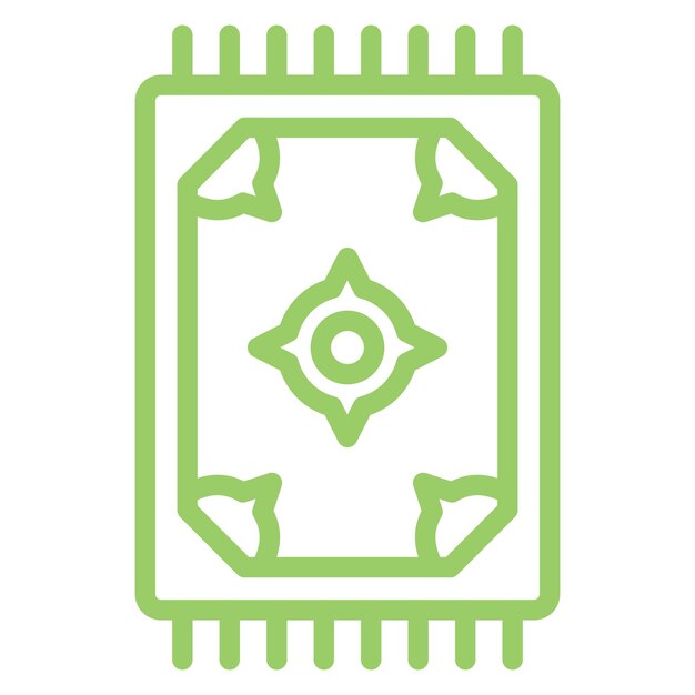 Estilo de icono de alfombra de diseño vectorial