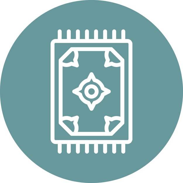 Estilo de icono de alfombra de diseño vectorial