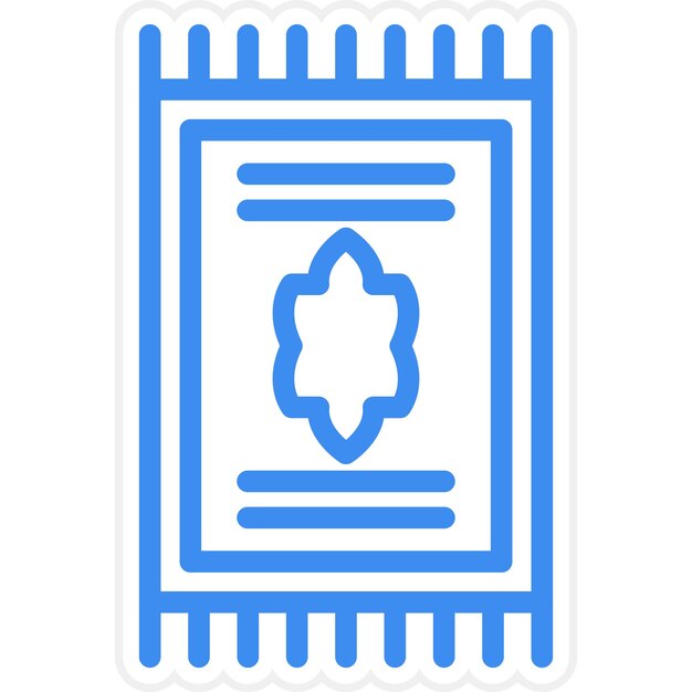 Estilo de icono de alfombra de diseño vectorial