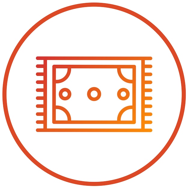 Estilo de icono de alfombra de diseño vectorial