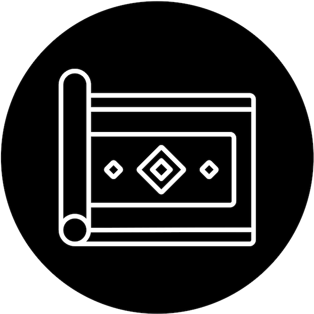 Estilo de icono de alfombra de diseño vectorial