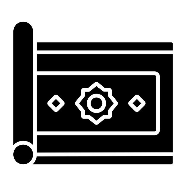 Estilo de icono de alfombra de diseño vectorial