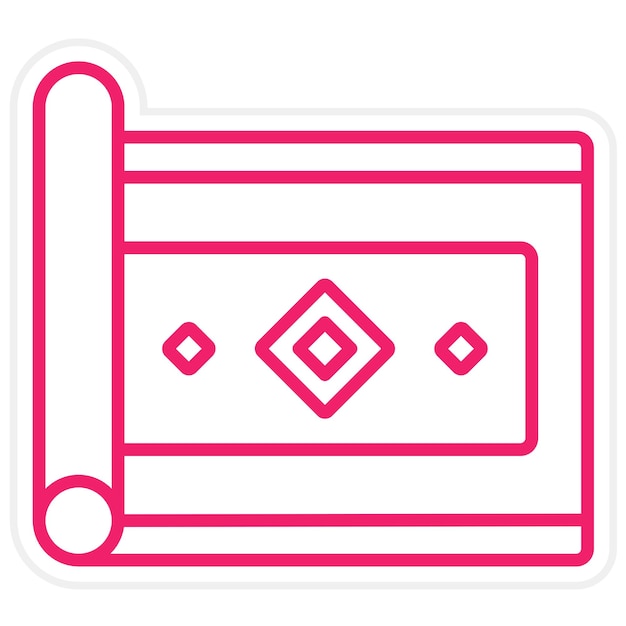 Estilo de icono de alfombra de diseño vectorial
