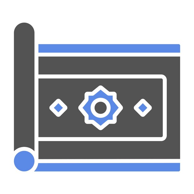 Estilo de icono de alfombra de diseño vectorial