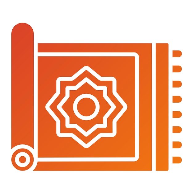 Estilo de icono de alfombra de diseño vectorial