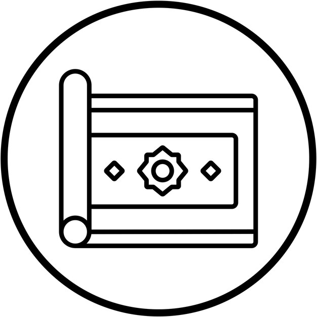 Estilo de icono de alfombra de diseño vectorial
