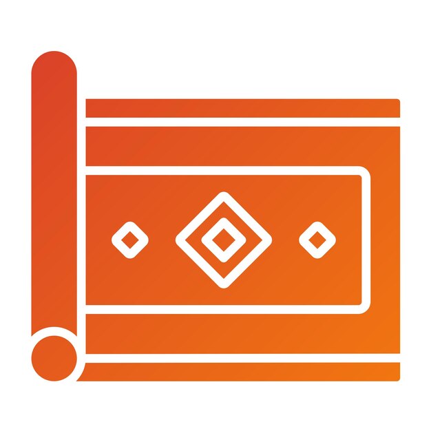 Estilo de icono de alfombra de diseño vectorial
