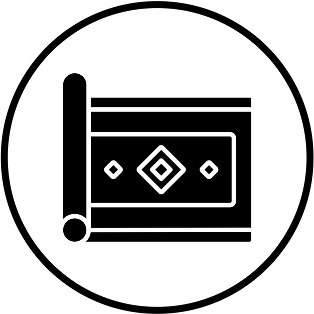Estilo de icono de alfombra de diseño vectorial