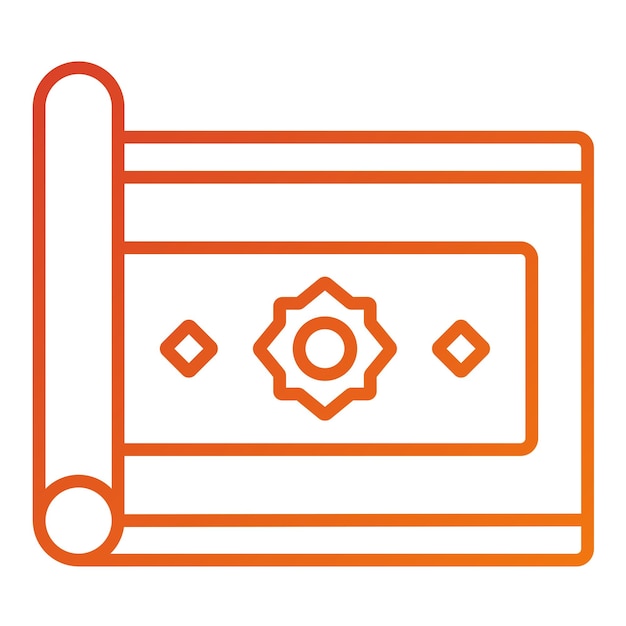 Estilo de icono de alfombra de diseño vectorial