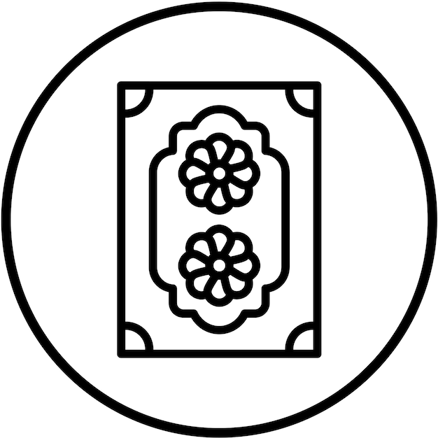 Estilo de icono de alfombra de diseño vectorial
