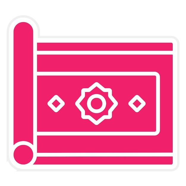 Estilo de icono de alfombra de diseño vectorial