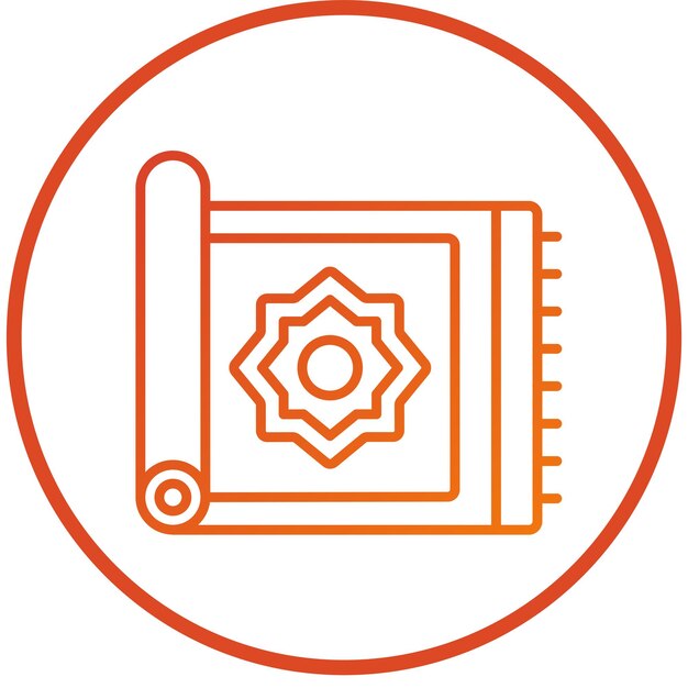Estilo de icono de alfombra de diseño vectorial