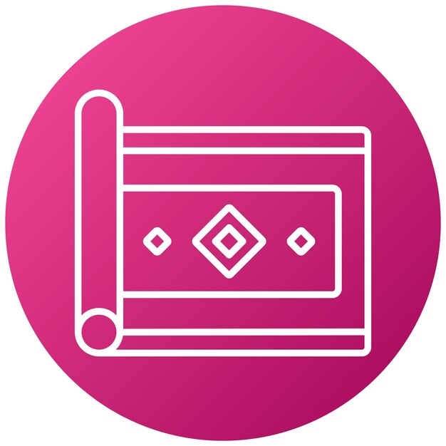 Estilo de icono de alfombra de diseño vectorial