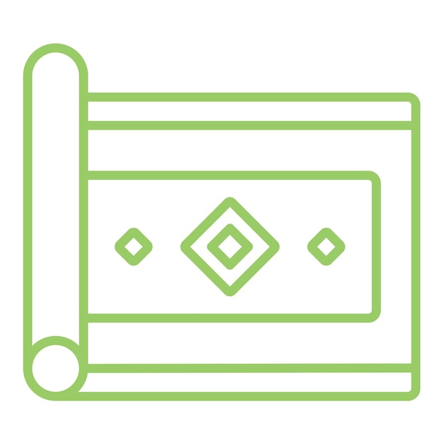 Estilo de icono de alfombra de diseño vectorial