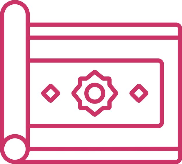 Estilo de icono de alfombra de diseño vectorial