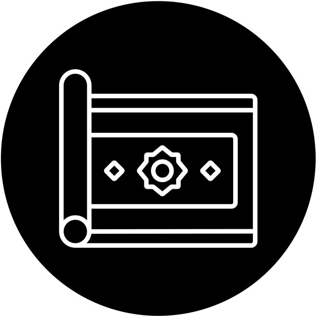Estilo de icono de alfombra de diseño vectorial