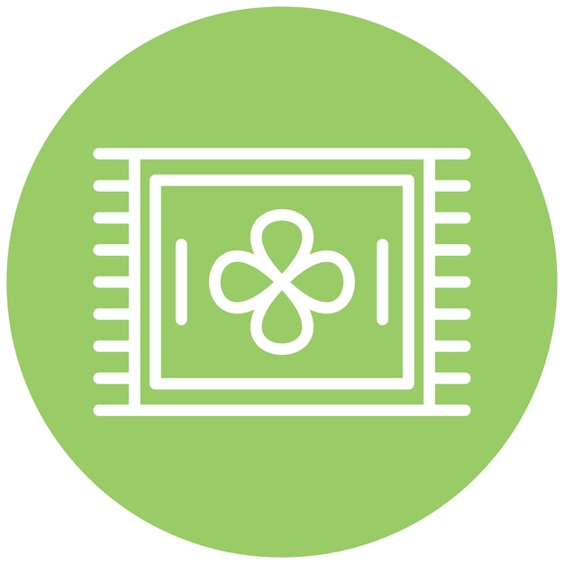 Estilo del icono de las alfombras de diseño vectorial