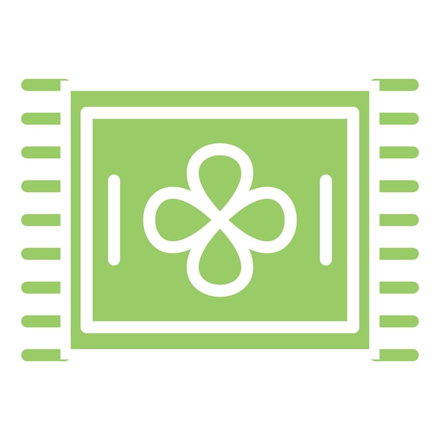 Estilo del icono de las alfombras de diseño vectorial
