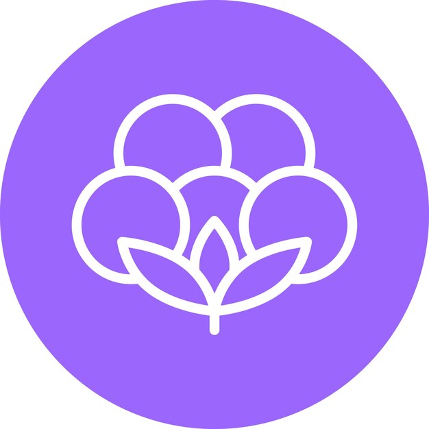 Estilo de icono de algodón de diseño vectorial