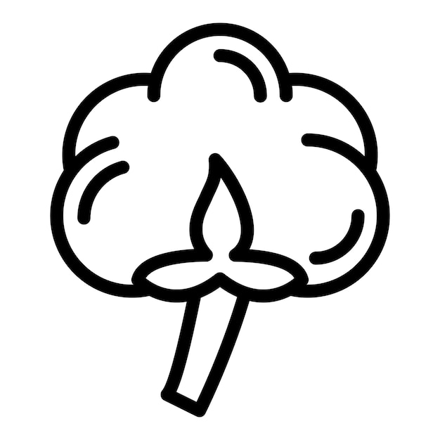Estilo de icono de algodón de diseño vectorial