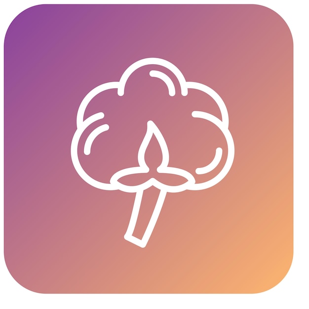 Estilo de icono de algodón de diseño vectorial