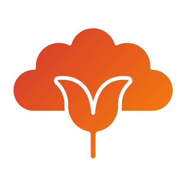 Estilo de icono de algodón de diseño vectorial