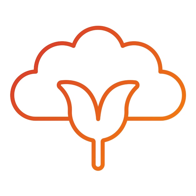 Estilo de icono de algodón de diseño vectorial