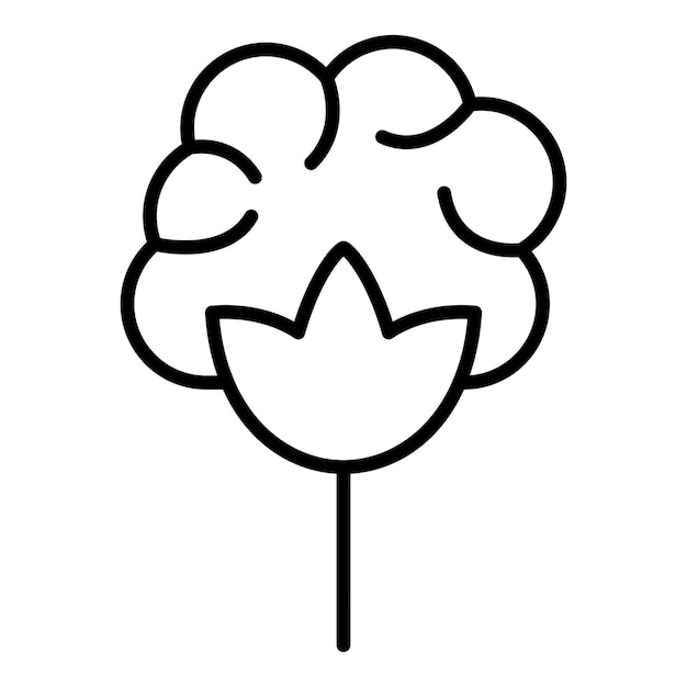 Estilo de icono de algodón de diseño vectorial