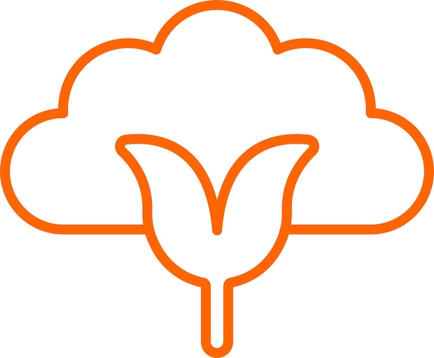 Estilo de icono de algodón de diseño vectorial