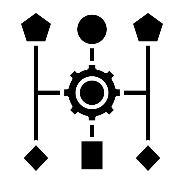 Estilo del icono del algoritmo de diseño vectorial