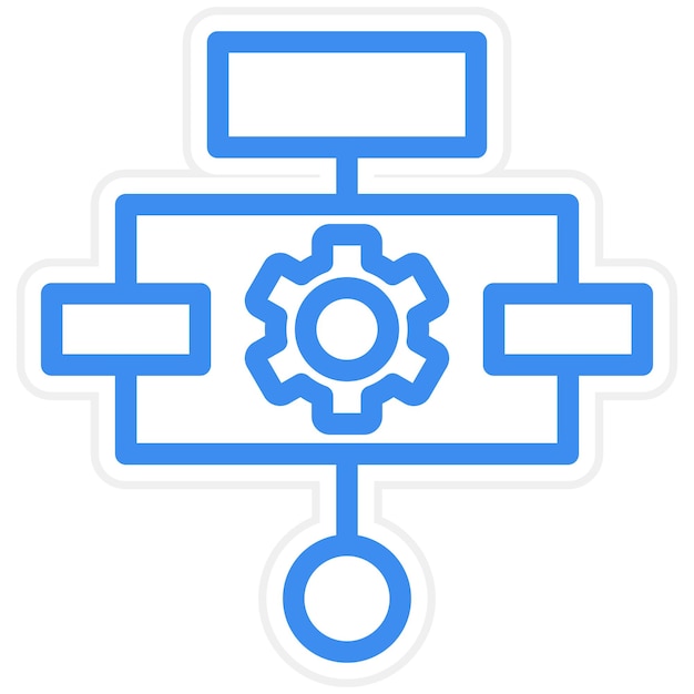 Estilo del icono del algoritmo de diseño vectorial