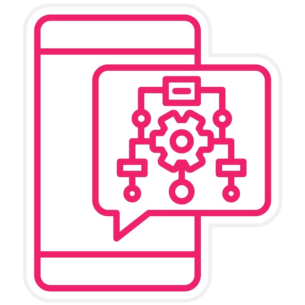 Estilo del icono del algoritmo de diseño vectorial