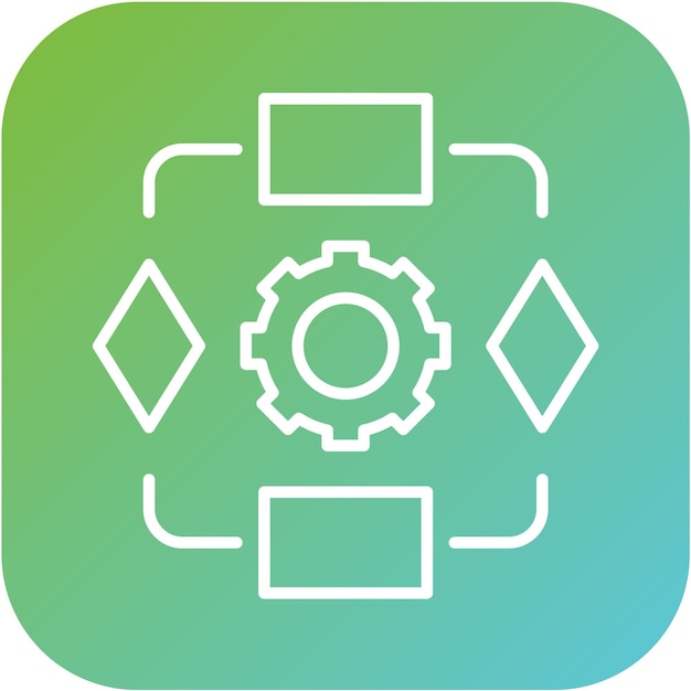 Estilo del icono del algoritmo de diseño vectorial