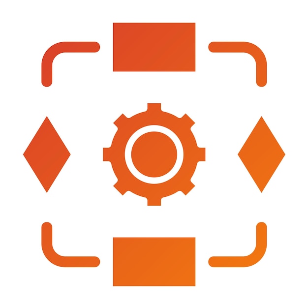 Estilo del icono del algoritmo de diseño vectorial