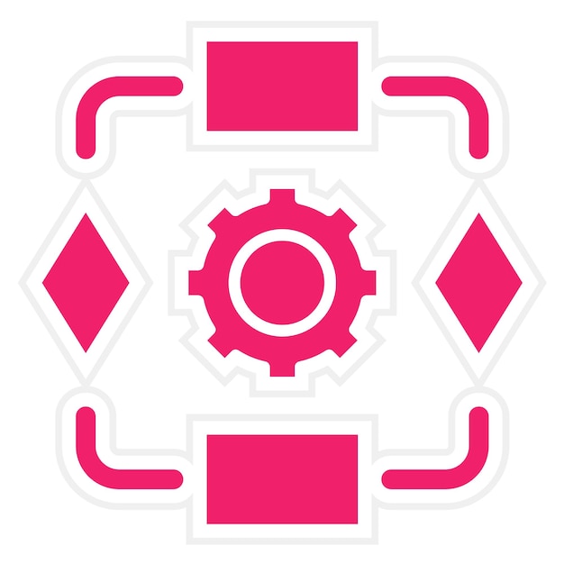Estilo del icono del algoritmo de diseño vectorial
