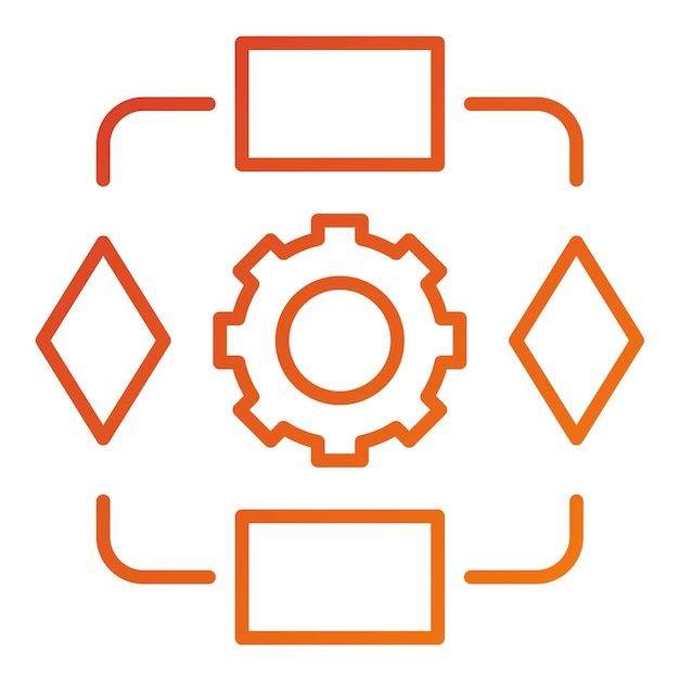 Estilo del icono del algoritmo de diseño vectorial