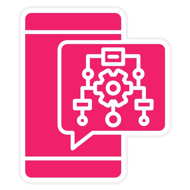 Estilo del icono del algoritmo de diseño vectorial
