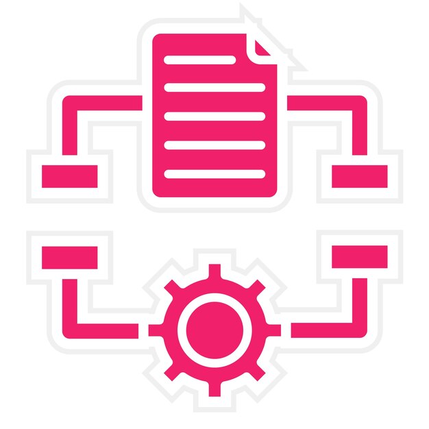 Estilo del icono del algoritmo de diseño vectorial