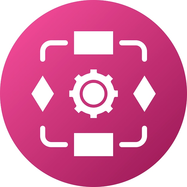 Estilo del icono del algoritmo de diseño vectorial