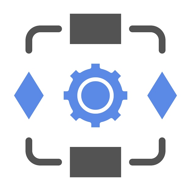 Estilo del icono del algoritmo de diseño vectorial