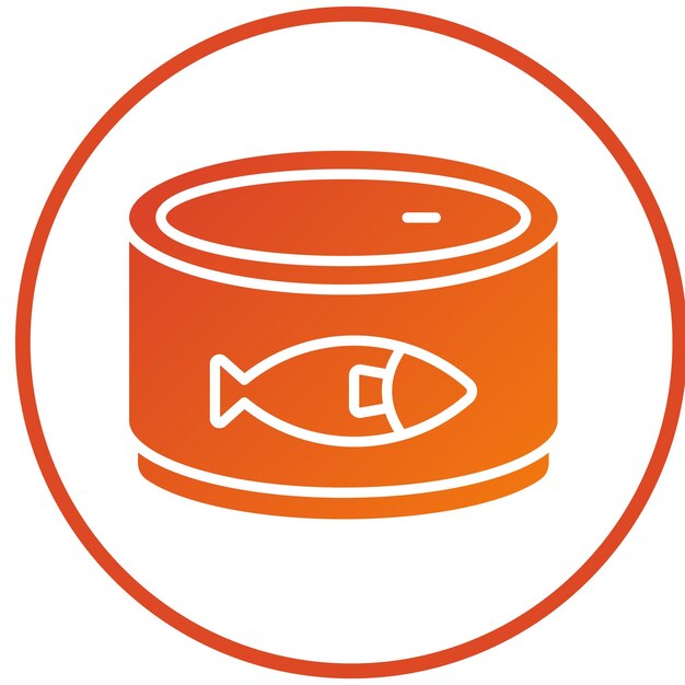 Estilo de icono de alimentos enlatados de diseño vectorial