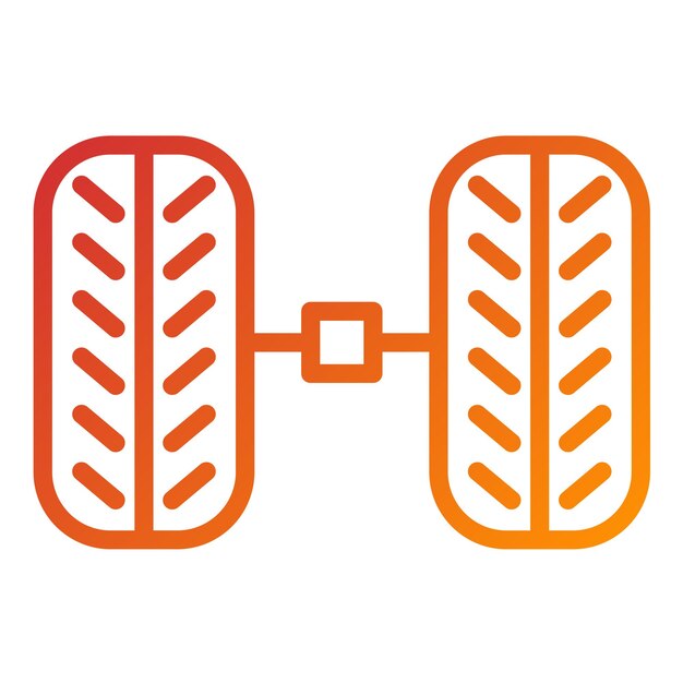 Estilo del icono de alineación de la rueda de diseño vectorial