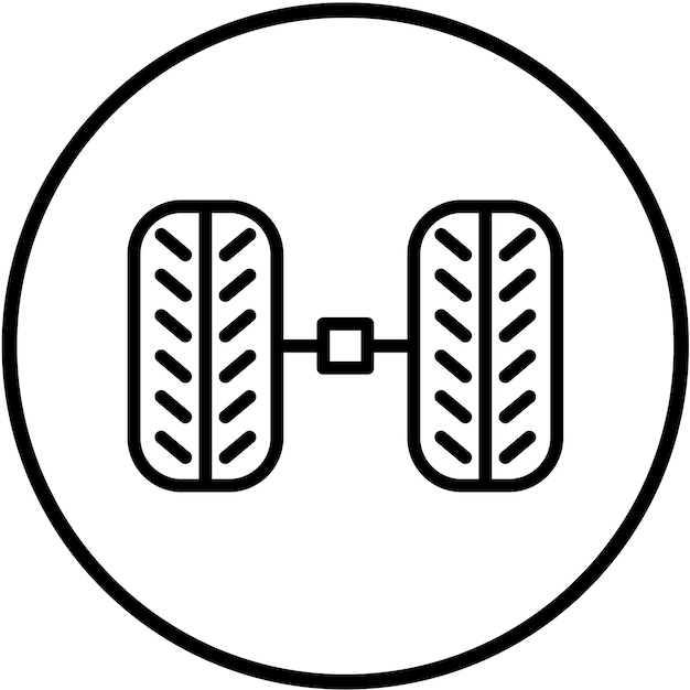 Estilo del icono de alineación de la rueda de diseño vectorial